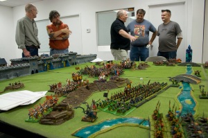 Phil and me (at left) at Oldhammer 2014.